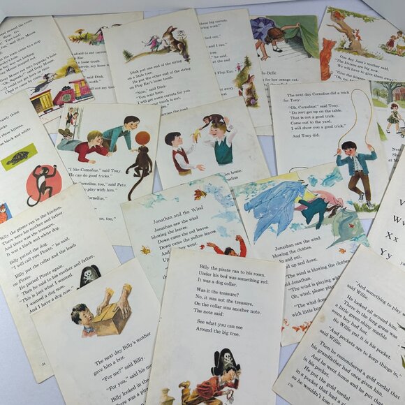 Lot Ephemera Vintage Childrens Book Pages Scrapbooking Junk Journal Raggedy Ann - Picture 5 of 9